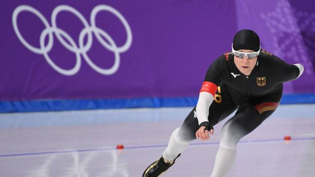 Germany speed skater Claudia Pechstein at 2018 Winter Olympics