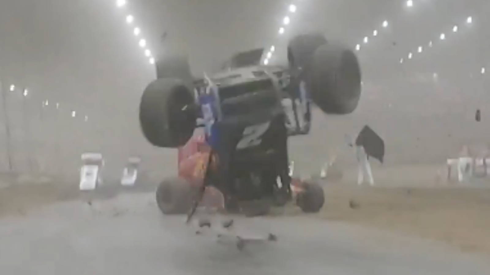 NASCAR Star Jesse Love Goes For Wild Ride During Flipping Crash At Famed Chili Bowl Dirt Race