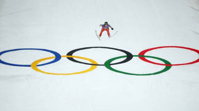 Team USA skip jumper Kevin Bickner at 2018 Winter Olympics