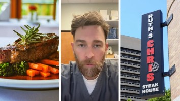 Man Goes To Ruth’s Chris, Overhears Woman At Table Next To Him Complain About Her Steak. Then He Sees What She Proceeds To Do With It: ‘She Wants Free Steak’