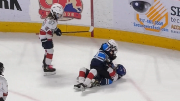 Wild Brawl Breaks Out During Mites On Ice Showcase During Intermission Of Hershey Bears AHL Game