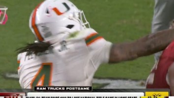 Miami’s Mark Fletcher Punches Indiana Player In The Face After Losing National Championship Game
