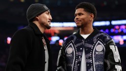 Terence Crawford Gets Heated With Teofimo Lopez’s Dad After Lopez Faces Off Vs Shakur Stevenson NYC Fight