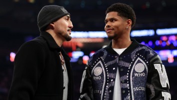 Terence Crawford Gets Heated With Teofimo Lopez’s Dad After Lopez Faces Off Vs Shakur Stevenson NYC Fight