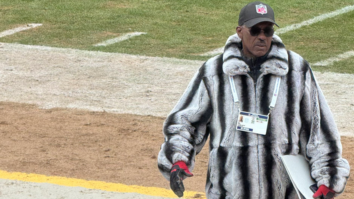 Football World Enraptured By Swaggy Mystery Man In NFL Referee Fur Coast