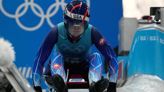 Team USA luger Summer Britcher at 2022 Winter Olympics