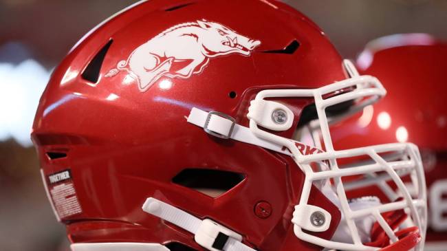 Arkansas Razorbacks football helmet