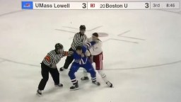 NHL Prospect With Boxing Background Throws Huge Haymakers During Electric Boston College Hockey Brawl