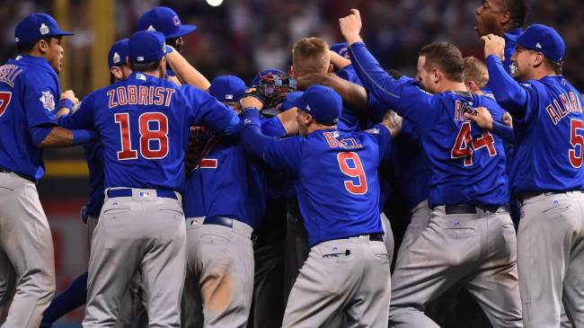 Chicago Cubs celebrate winning 2016 World Series