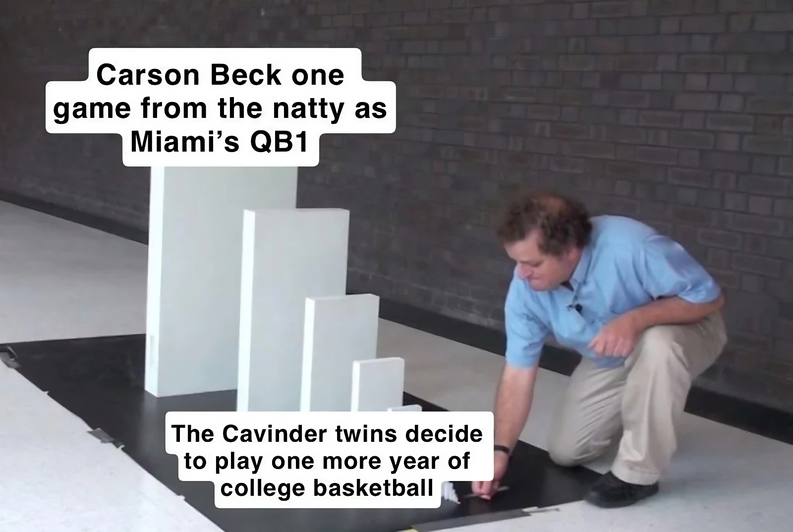Cavinder Twins Carson Beck college football playoffs meme