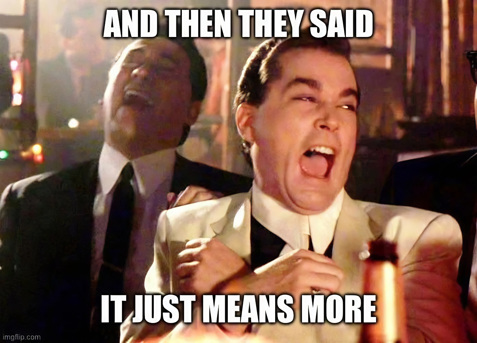 Ray Liotta in Goodfellas laughing about SEC football