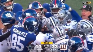 Giants Cowboys Fight Controversy Ejection Ezeiruaku