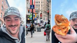 New York Man Reviews Viral Sandwich. But All Anyone Can Talk About Is What The People On The Sidewalk Are Doing Behind Him