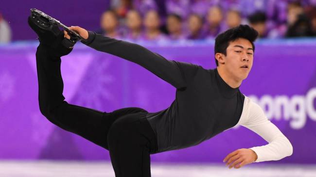 Team USA figure skater Nathan Chen at 2018 Winter Olympics