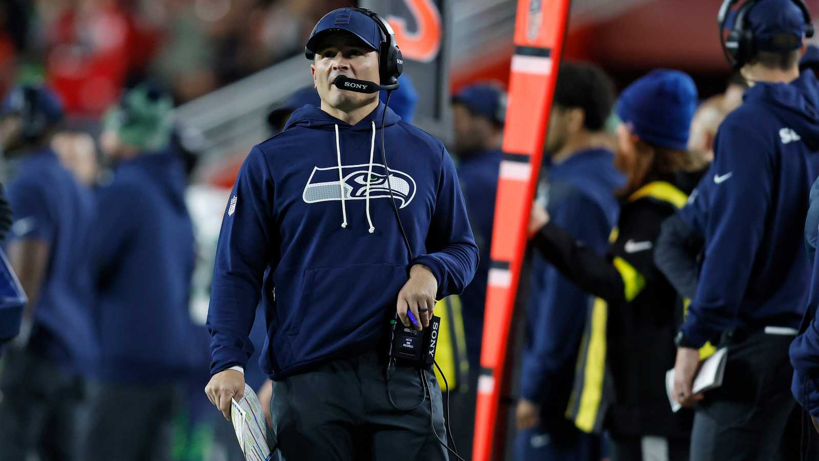 Seattle Seahawks head coach Mike Macdonald