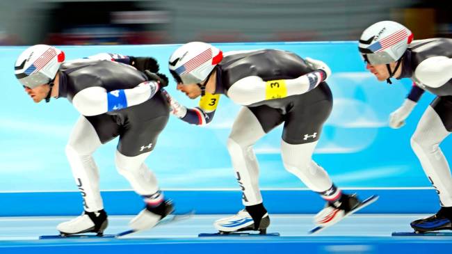 USA speed skating team at 2022 Winter Olympics
