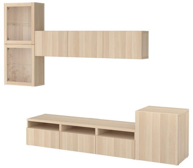 BESTÅ TV storage combination/glass doors