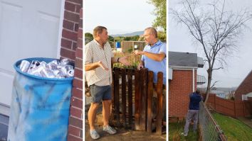 Man Wants To Cut Neighbor’s Tree. But Then He Spots The 50-Gallon Drum Of Coors Light Cans