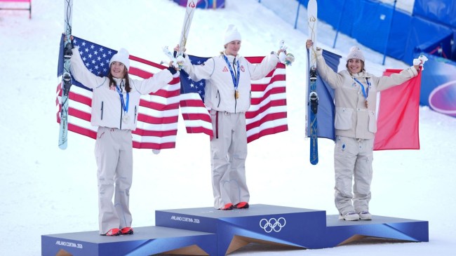 2026 Winter Olympics women's moguls podium