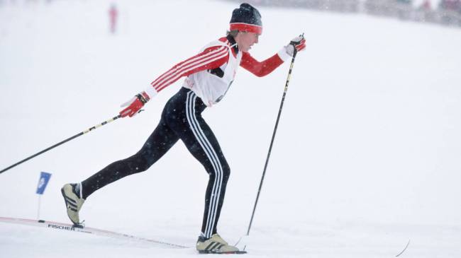 Soviet Union cross country skier Raisa Smetanina at 1984 Winter Olympics