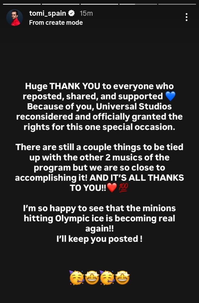 Tomàs-Llorenç Guarino Sabaté Olympic Minions routine update