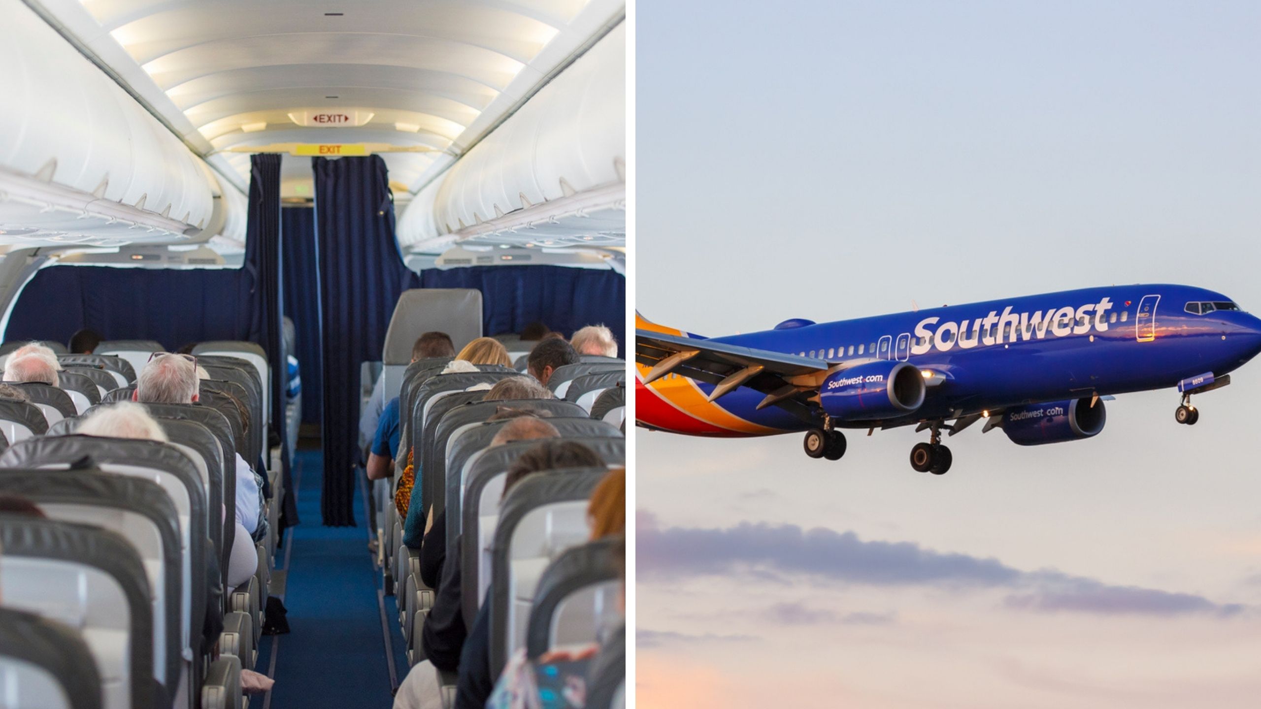 passenger complains about flight (l) southwest airline (r)
