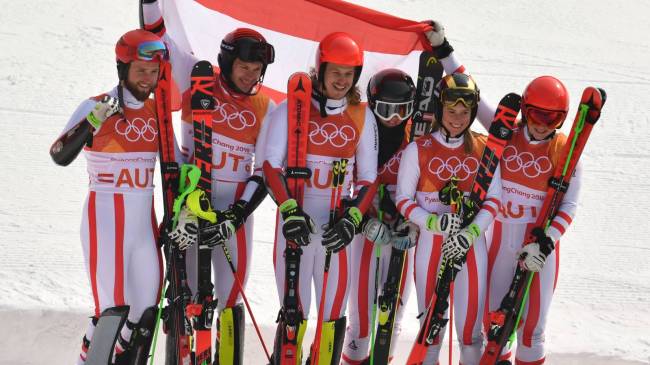 Austria alpine skiing team at 2018 Winter Olympics