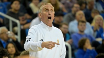 Hot Seat Bobby Hurley Sticks Finger In Coach’s Face After Clumsy Tumble During Dust-Up In Texas