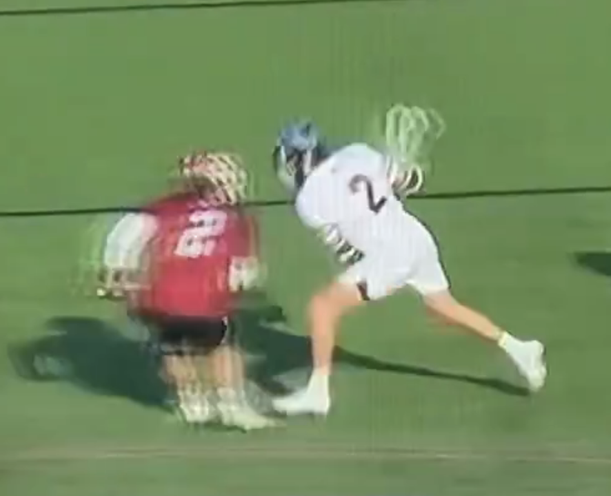 College lacrosse illegal body check