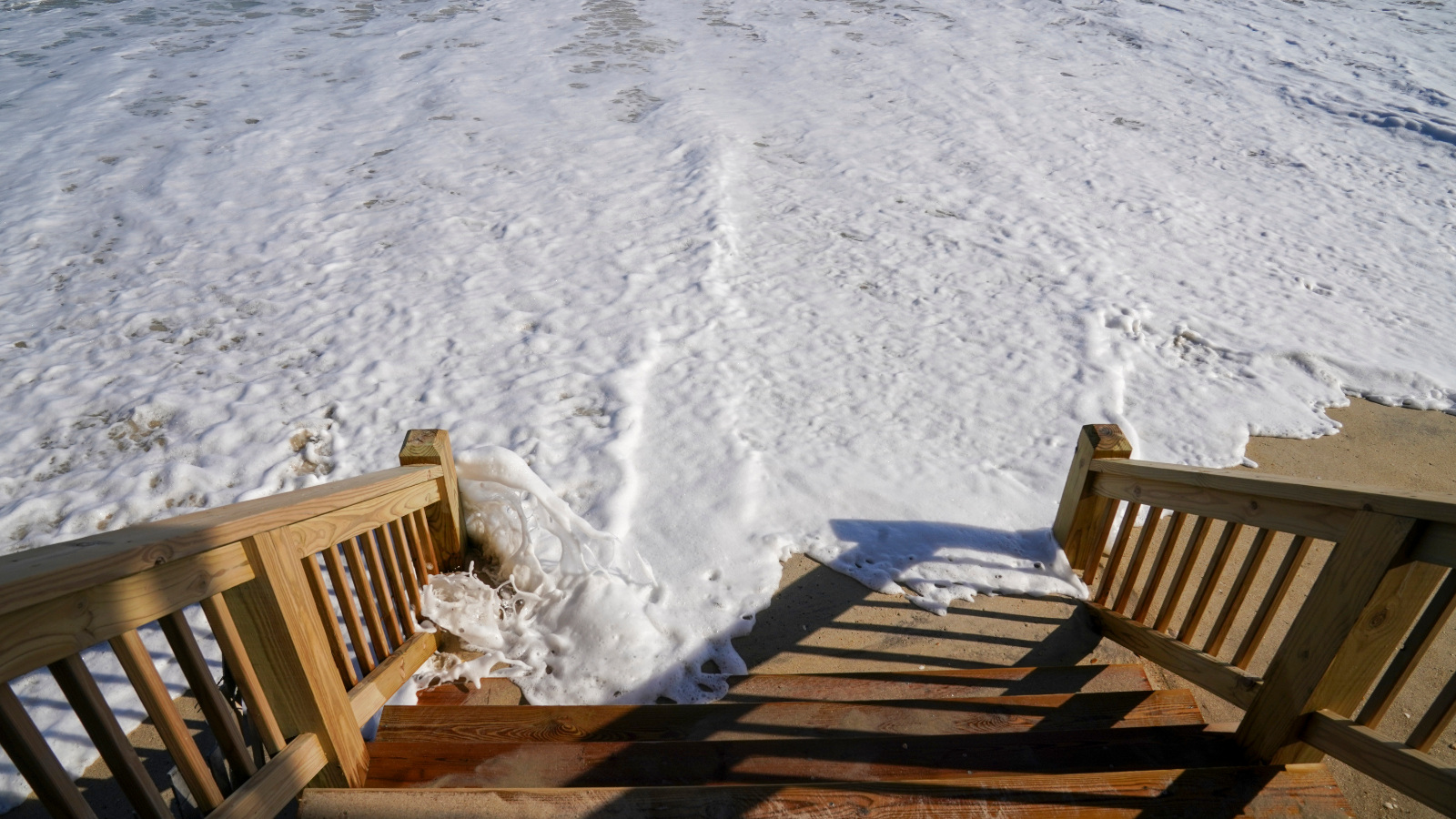 flooded outer banks, north carolina homes during Nor'Easter