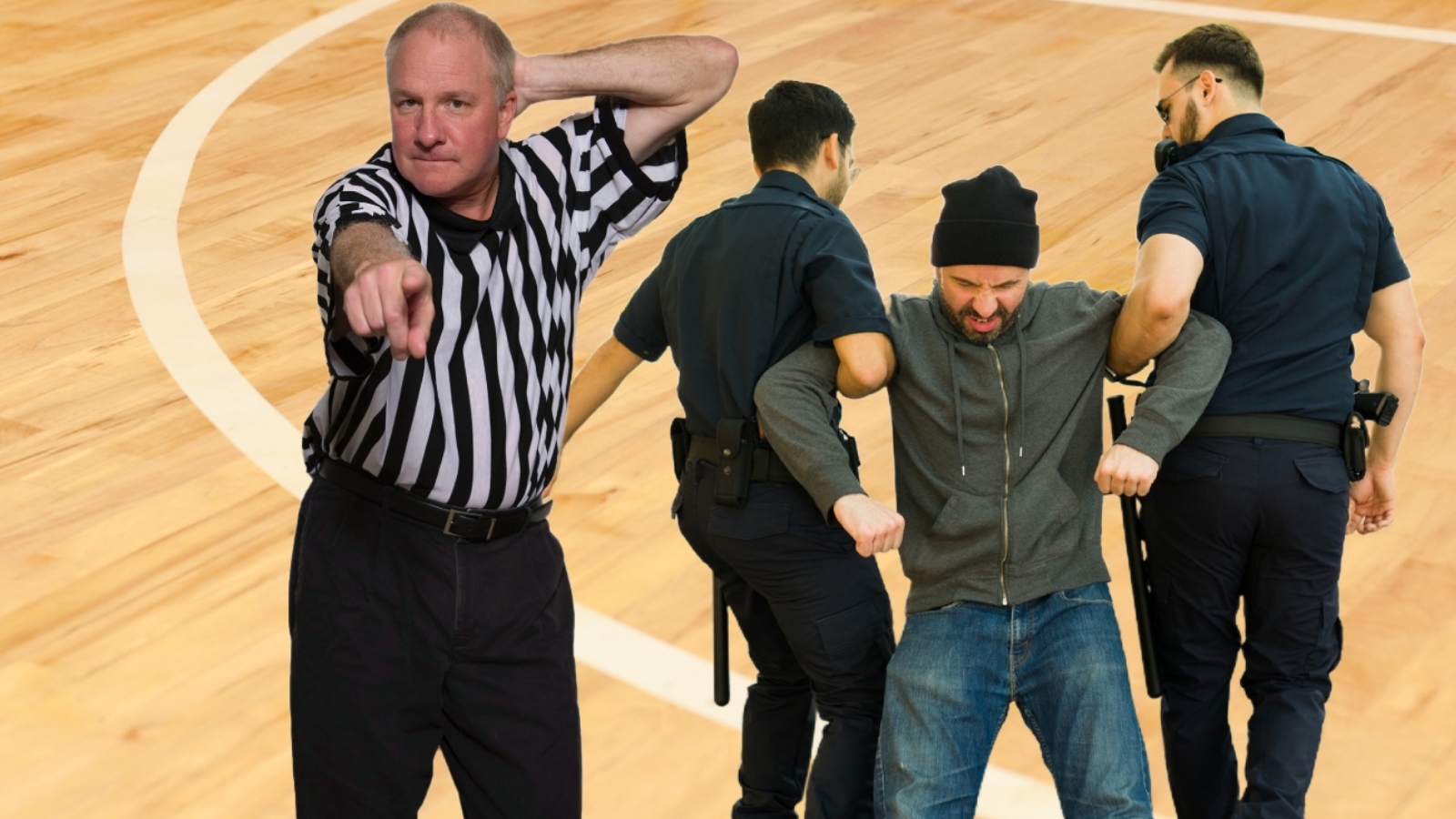 Police Tackle Angry Parent Confronting Referee After Georgia High School Playoff Basketball Game 