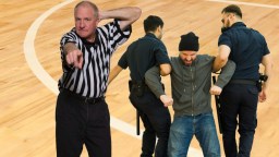 Police Tackle Angry Parent Confronting Referee After Georgia High School Playoff Basketball Game 