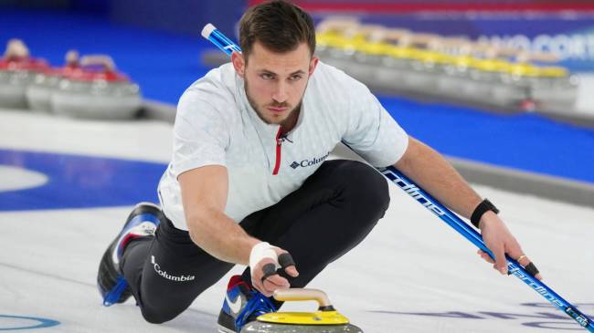 United States curler Korey Dropkin at 2026 Winter Olympics