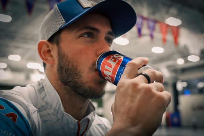 Korey Dropkin drinking Dale's Pale Ale