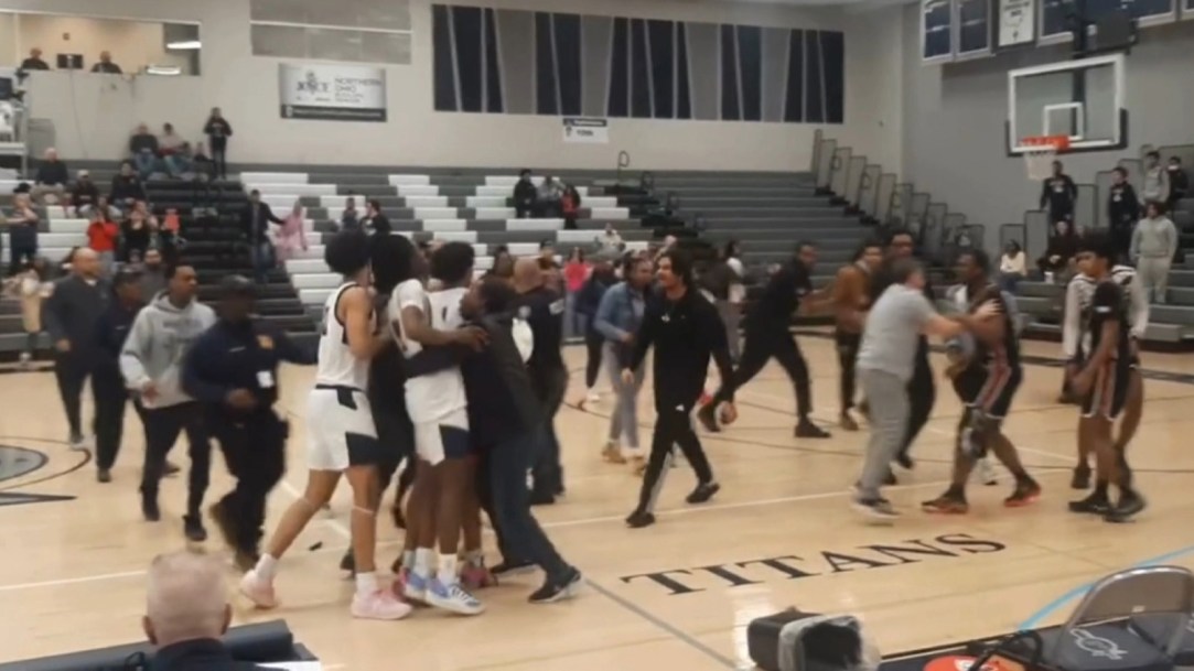 Ohio High School Basketball Fight Brawl Lorain Toledo Rogers