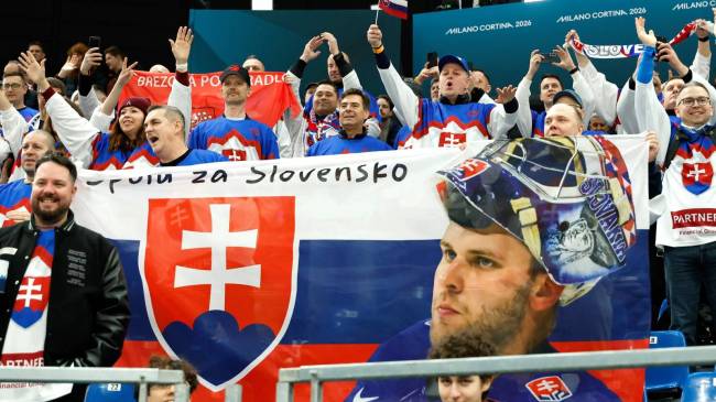 Slovakian hockey fans at 2026 Winter Olympics