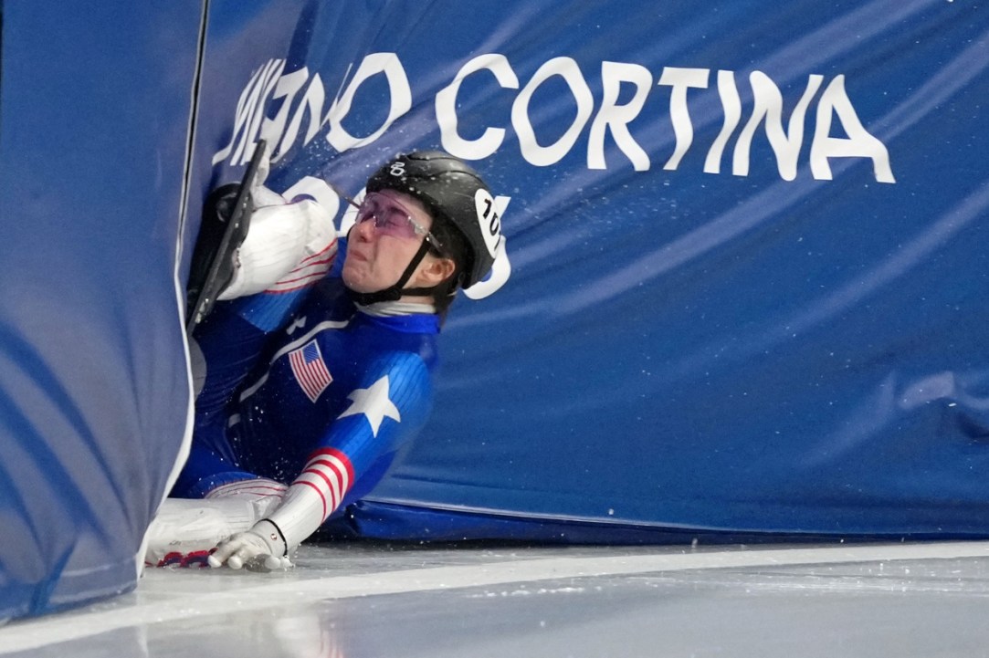Olympic Speed Skating Crash Ice Conditions