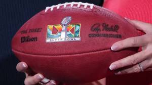 Super Bowl LXI logo on football