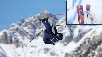 Team USA Freestyle Skier Alex Hall On Landing ‘The Hardest Rail Run’ Of His Career While Winning A Silver Medal (INTERVIEW)