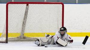 Youth hockey goaltender