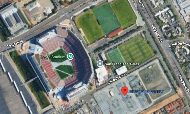 Electrical substation near 49ers stadium