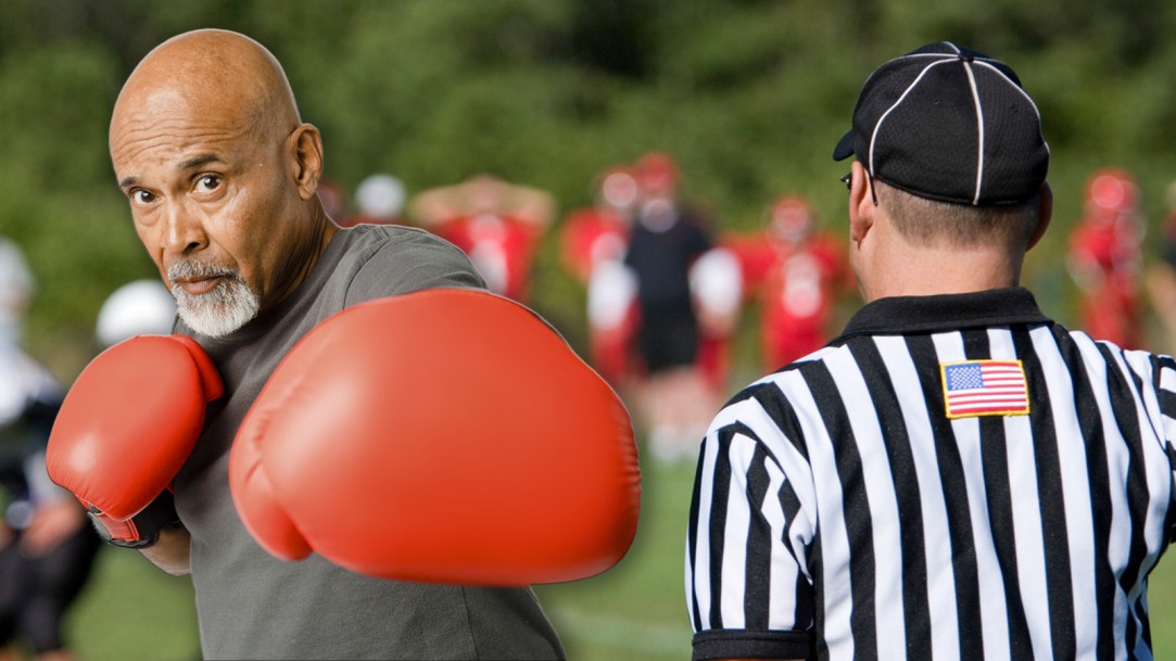 7-on-7 football fight referee knocked out coach Fayetteville North Carolina viral Photo