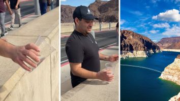 Man Brings A Cup Of Water To The Hoover Dam In Las Vegas. Is It True Water Refuses To Go In?: ‘How Does It Work?’