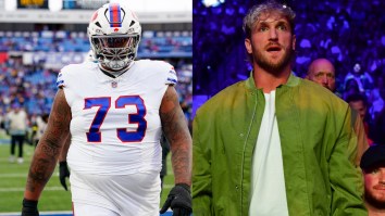 Bills’ 6^5 320 Pound Dion Dawkins Shows Off Boxing Skills After Accepting Logan Paul’s $1 Million Fight Offer