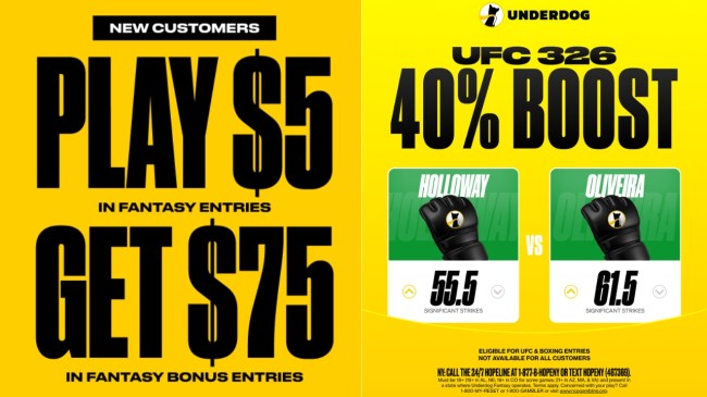 Underdog picks for UFC 326