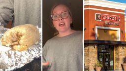 Woman Gets A Burrito From Chipotle. Uh, Why Is It Shaped Like That? It Gets Worse When She Takes A Bite