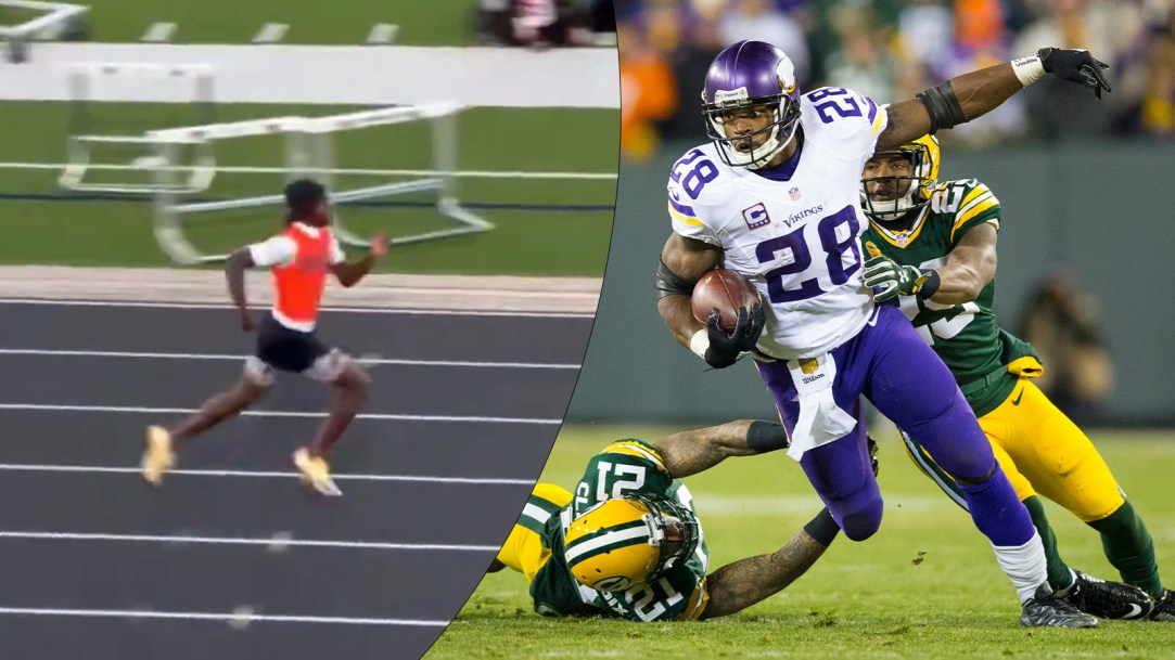 Adrian Peterson Jr. son Track Highlights Football School Record