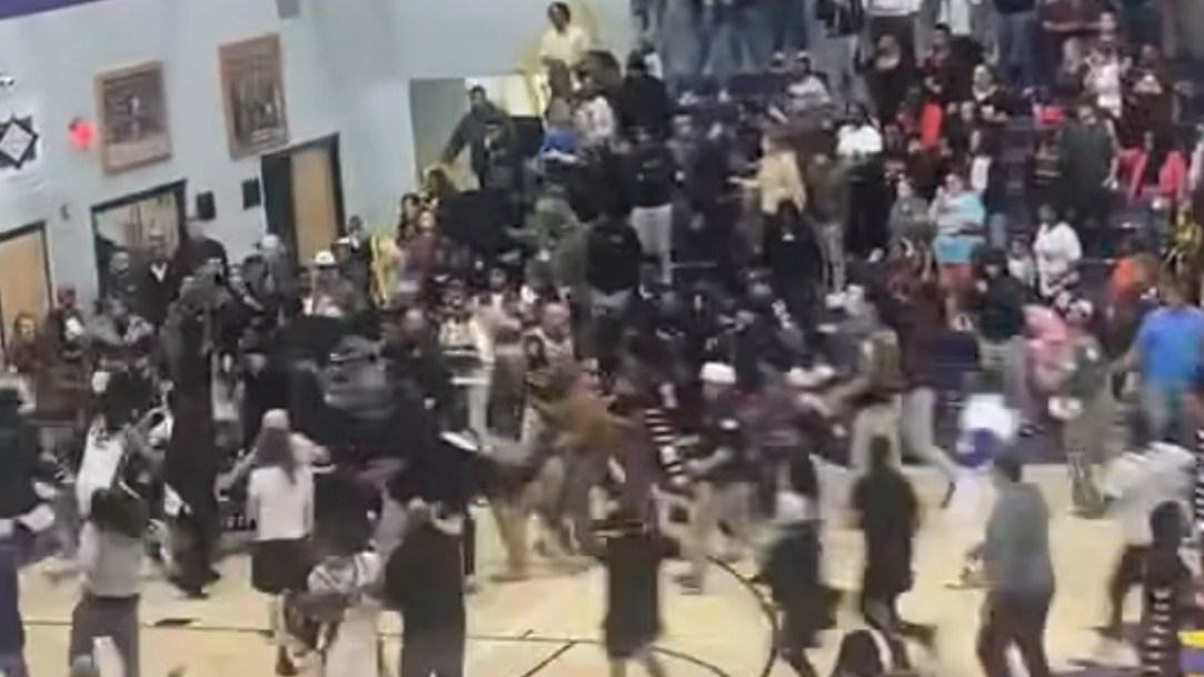 Arkansas High School Basketball Brawl Fight Barton England Punch Playoffs