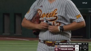 Baseball caught in jersey out or safe rule texas A&M Arizona State