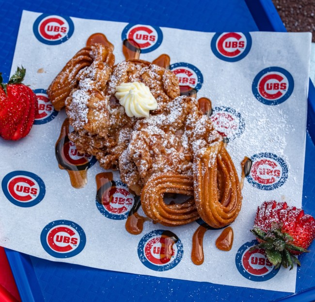 chicken and churros at Cubs game